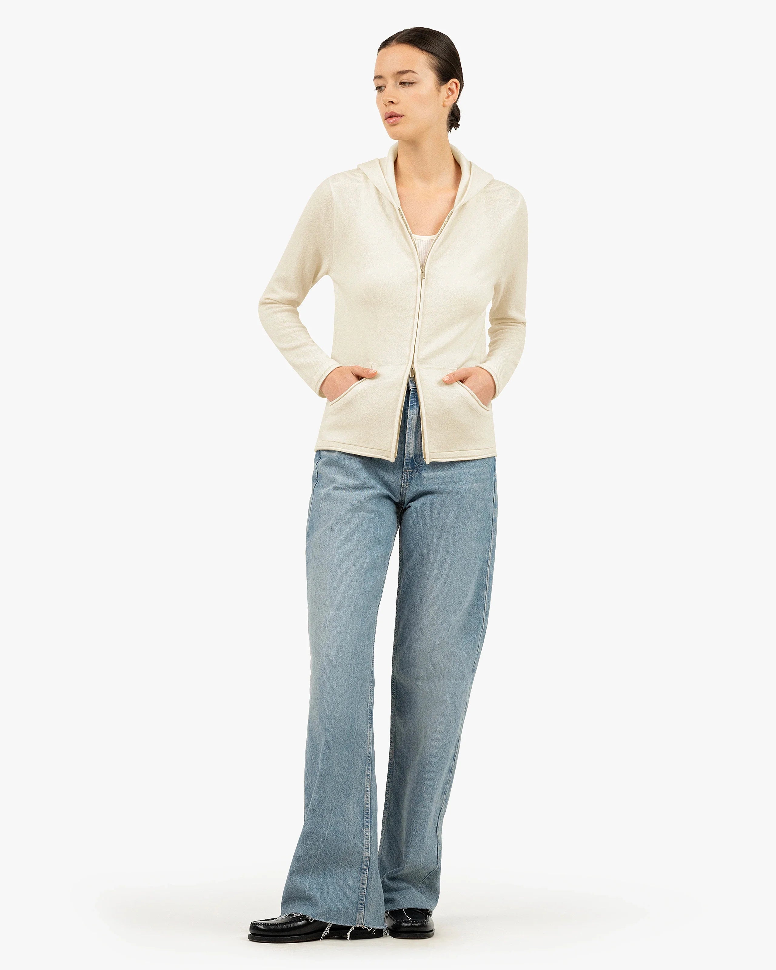 Women's Salò Zip Hoodie - White
