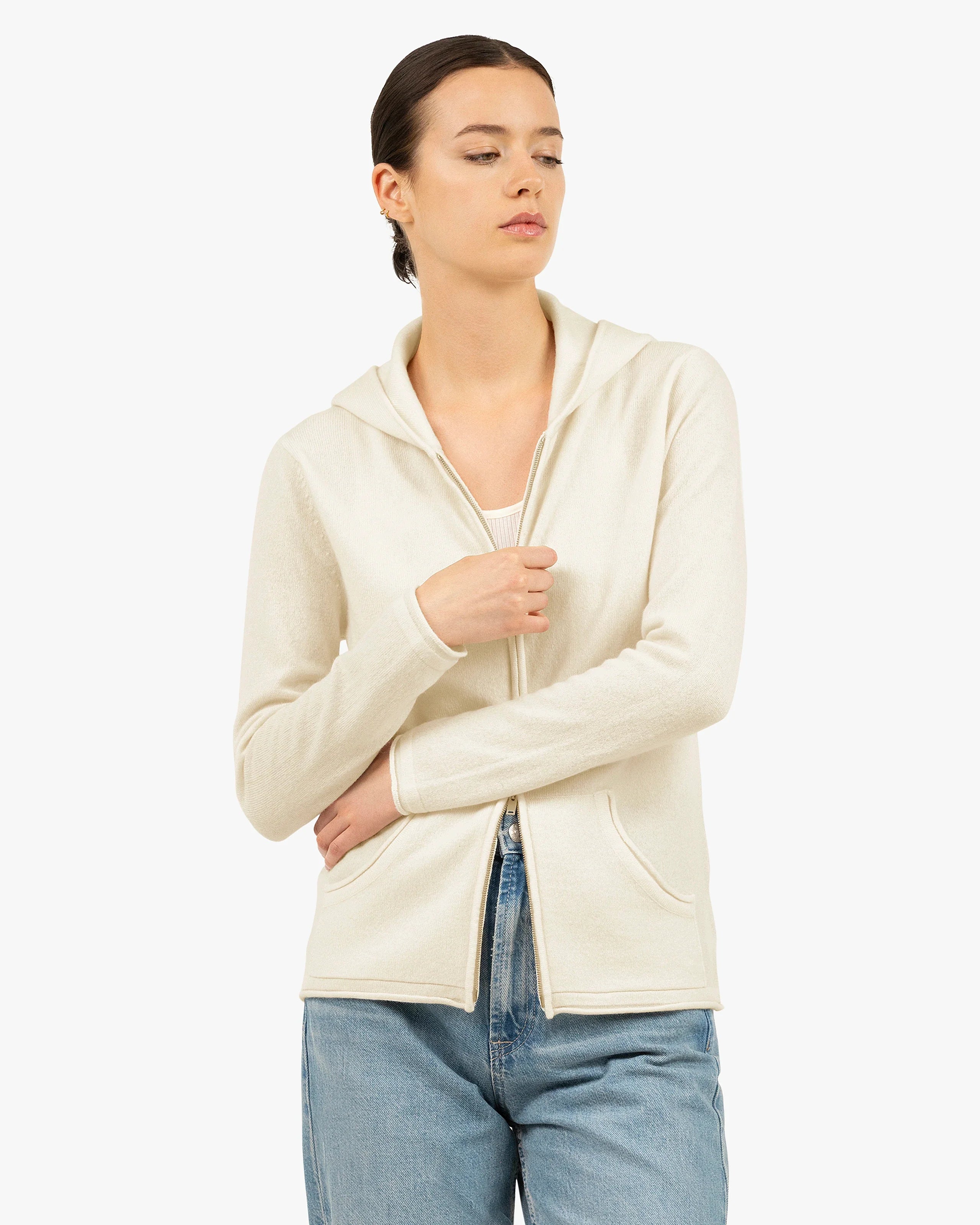 Women's Salò Zip Hoodie - White