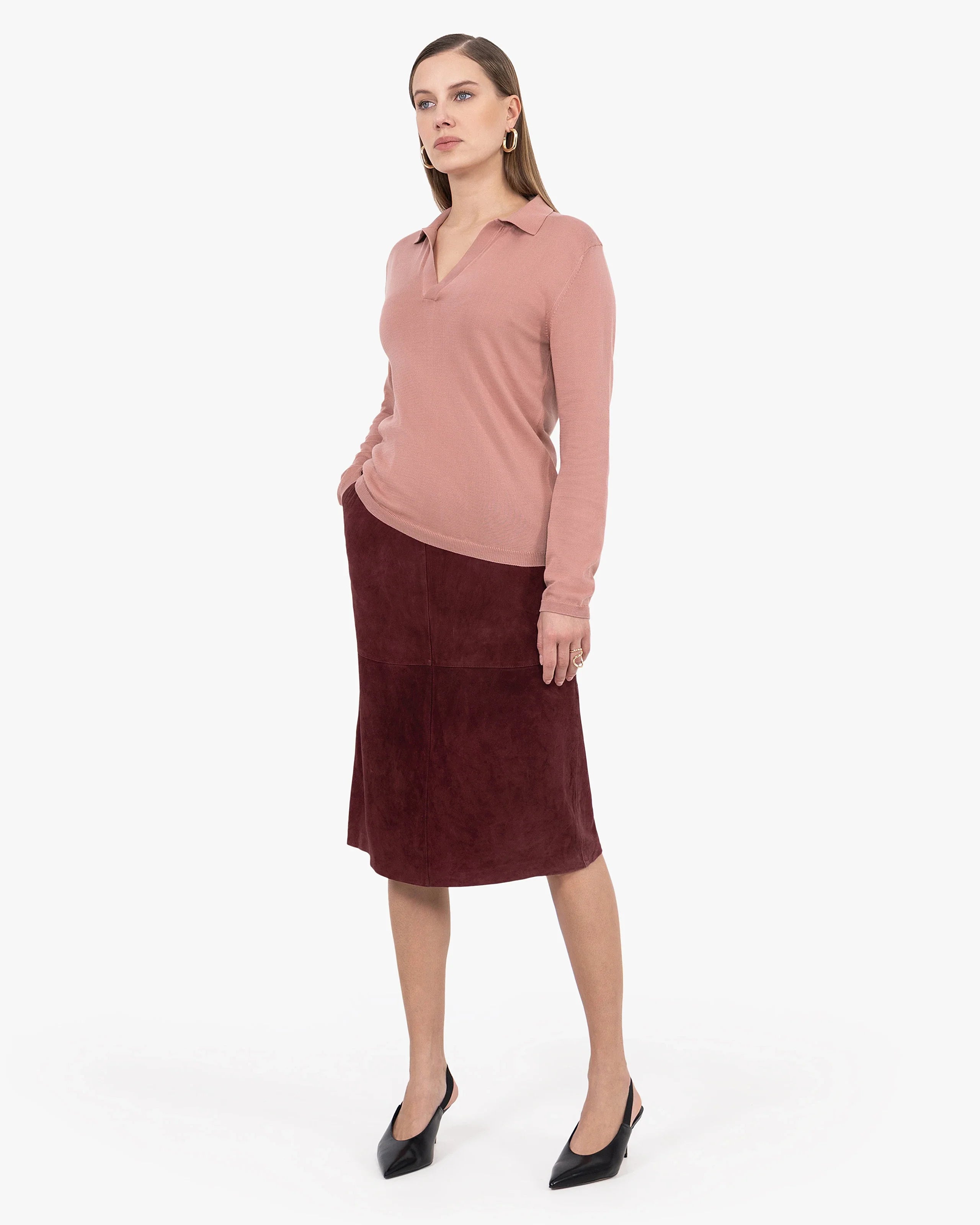 Women's Oasi Polo Sweater - Blush
