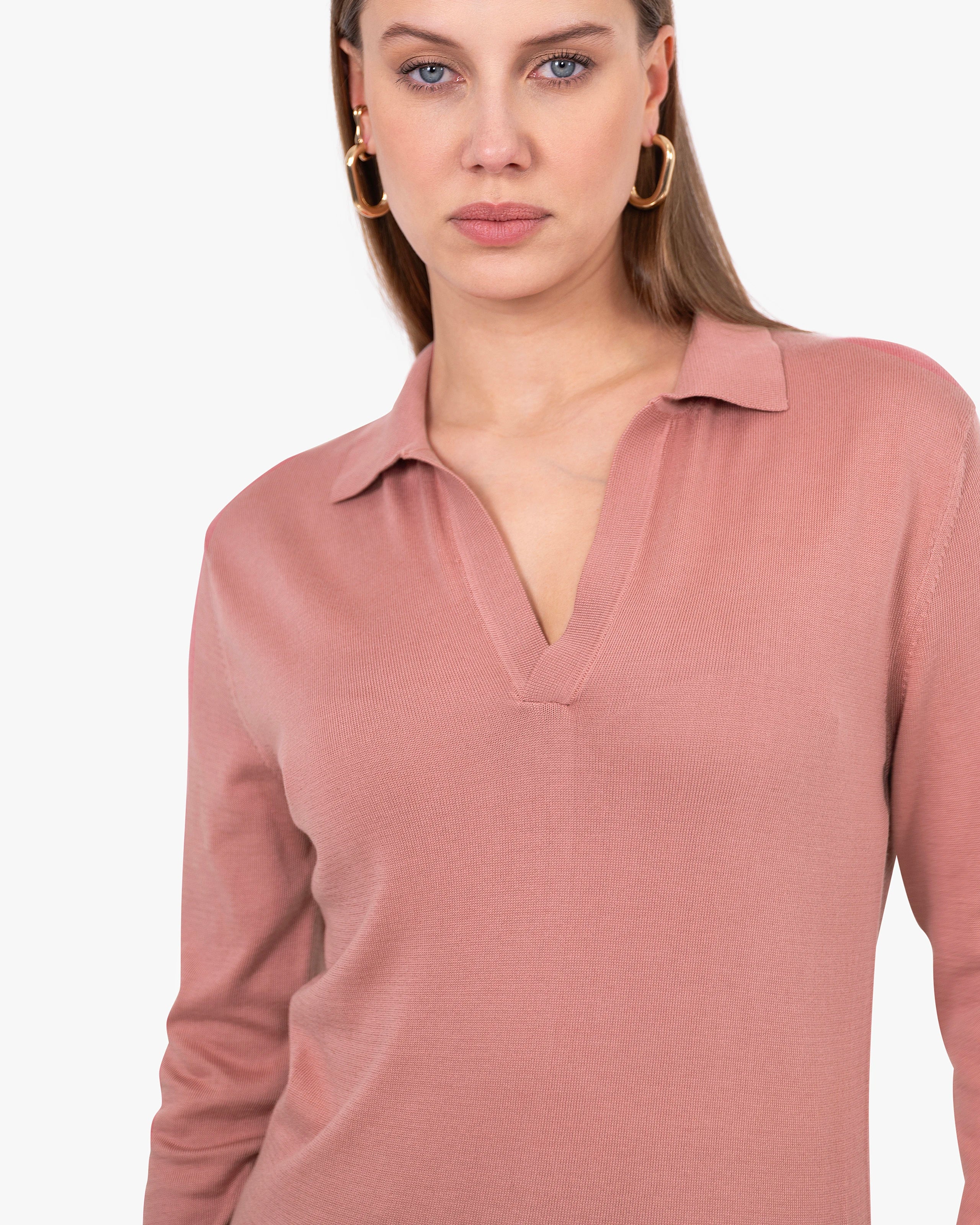 Women's Oasi Polo Sweater - Blush