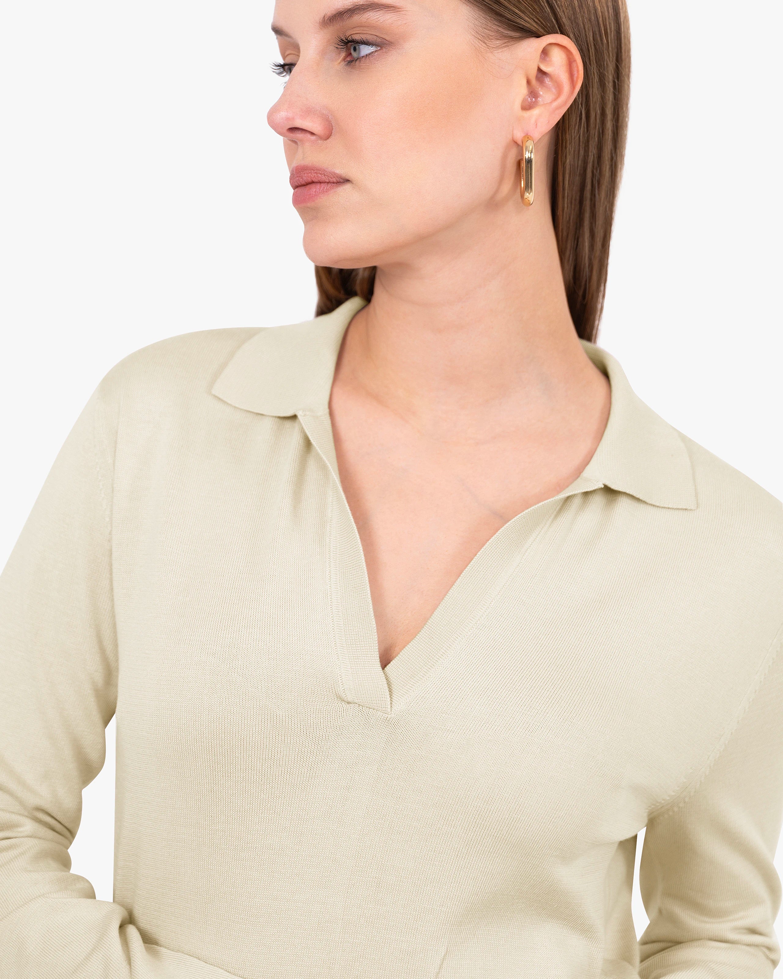 Women's Oasi Polo Sweater - Beige