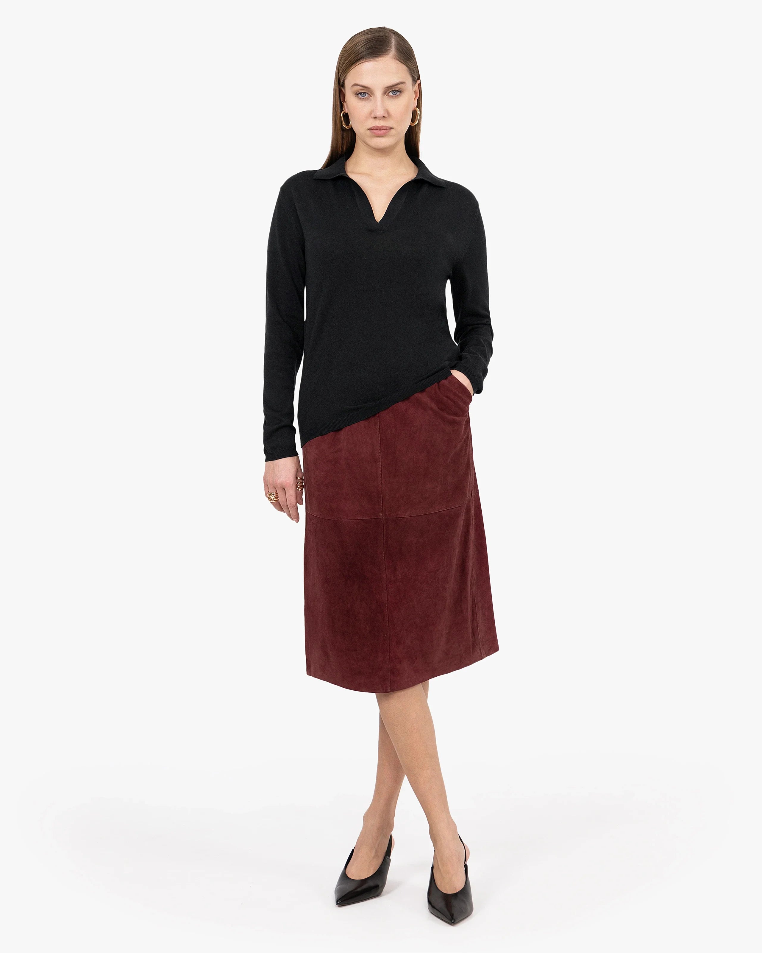 Women's Oasi Polo Sweater - Black