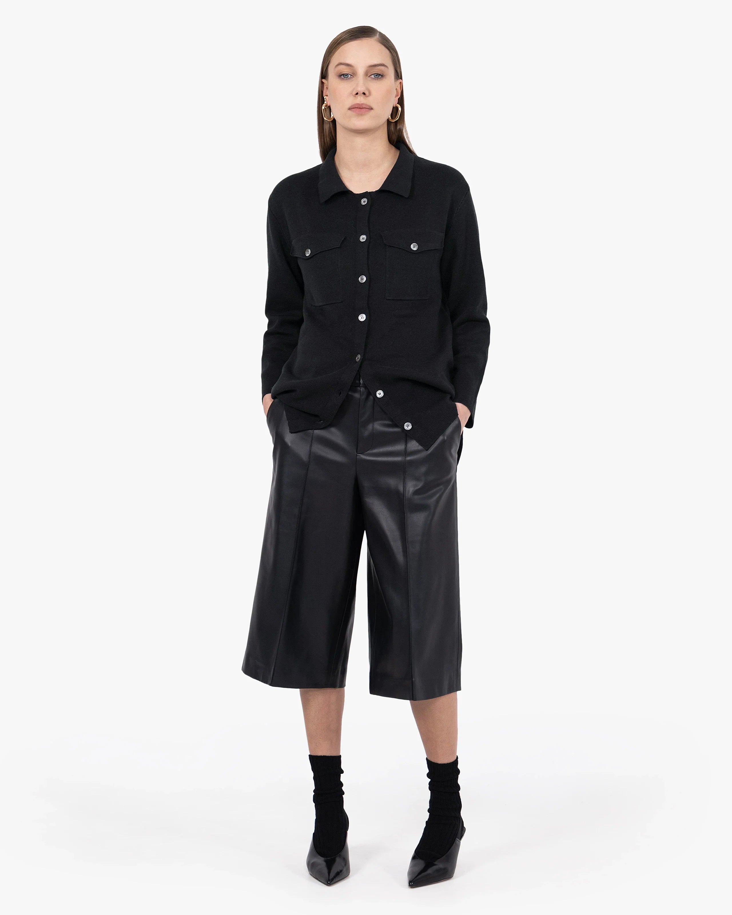 Oasi Shirt Sweater - Black