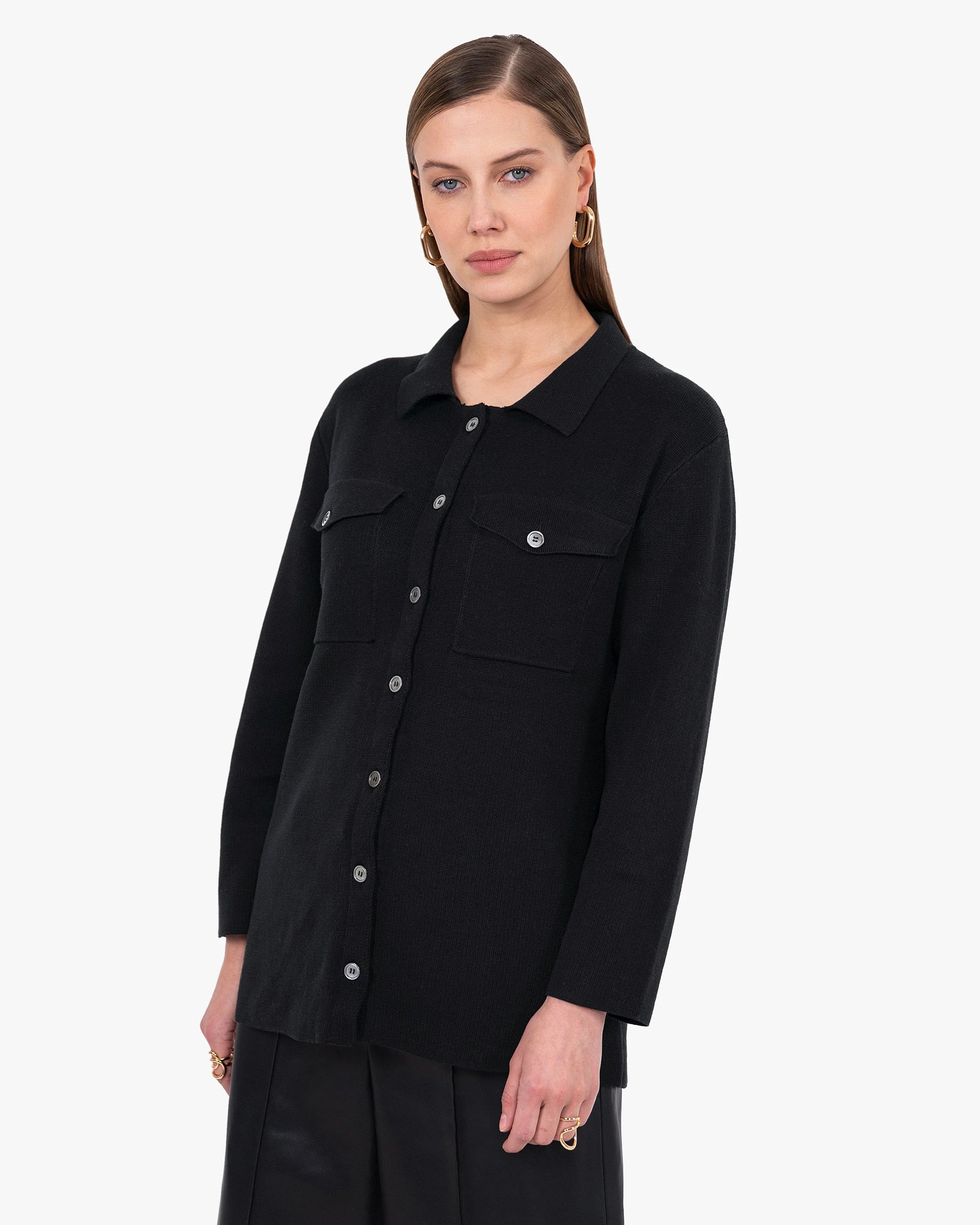 Oasi Shirt Sweater - Black