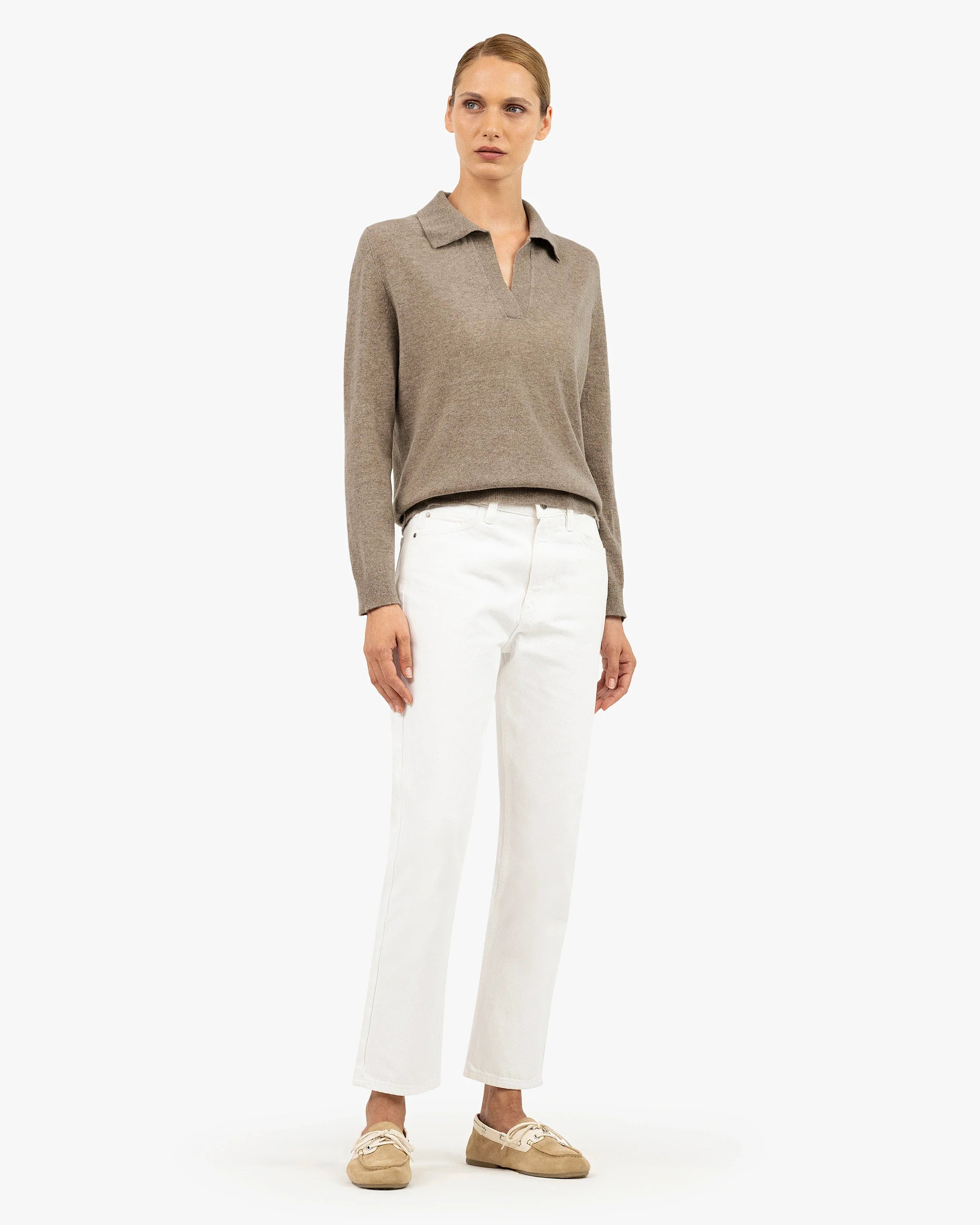 Women's Stresa Polo Sweater - Taupe