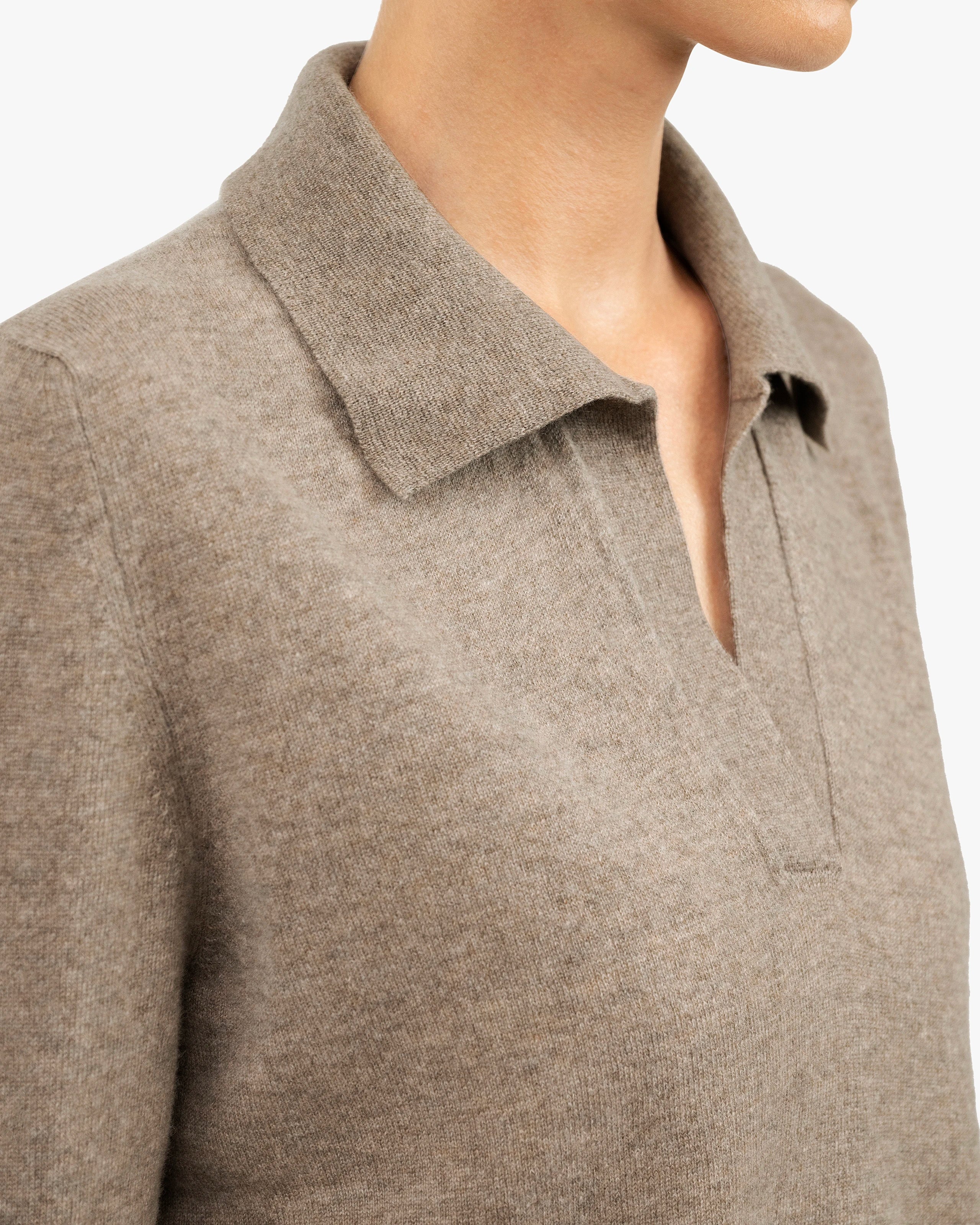 Women's Stresa Polo Sweater - Taupe