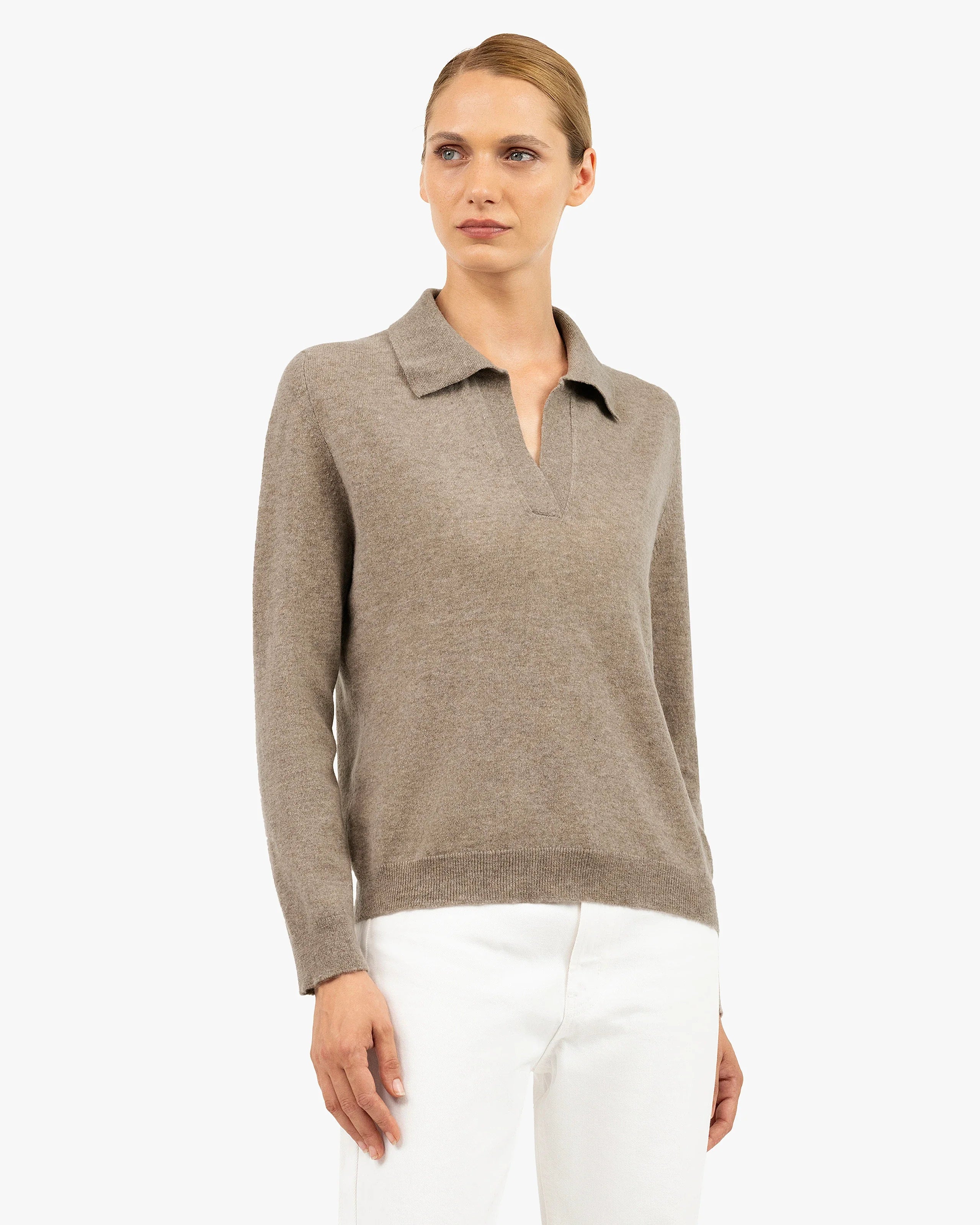 Women's Stresa Polo Sweater - Taupe