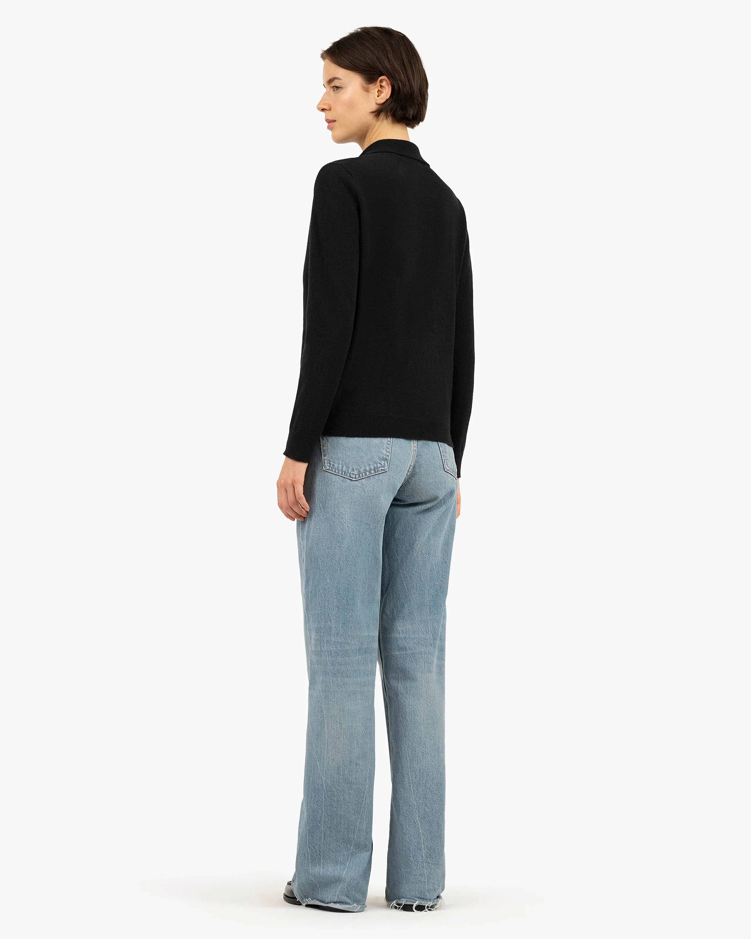 Women's Stresa Polo Sweater - Black