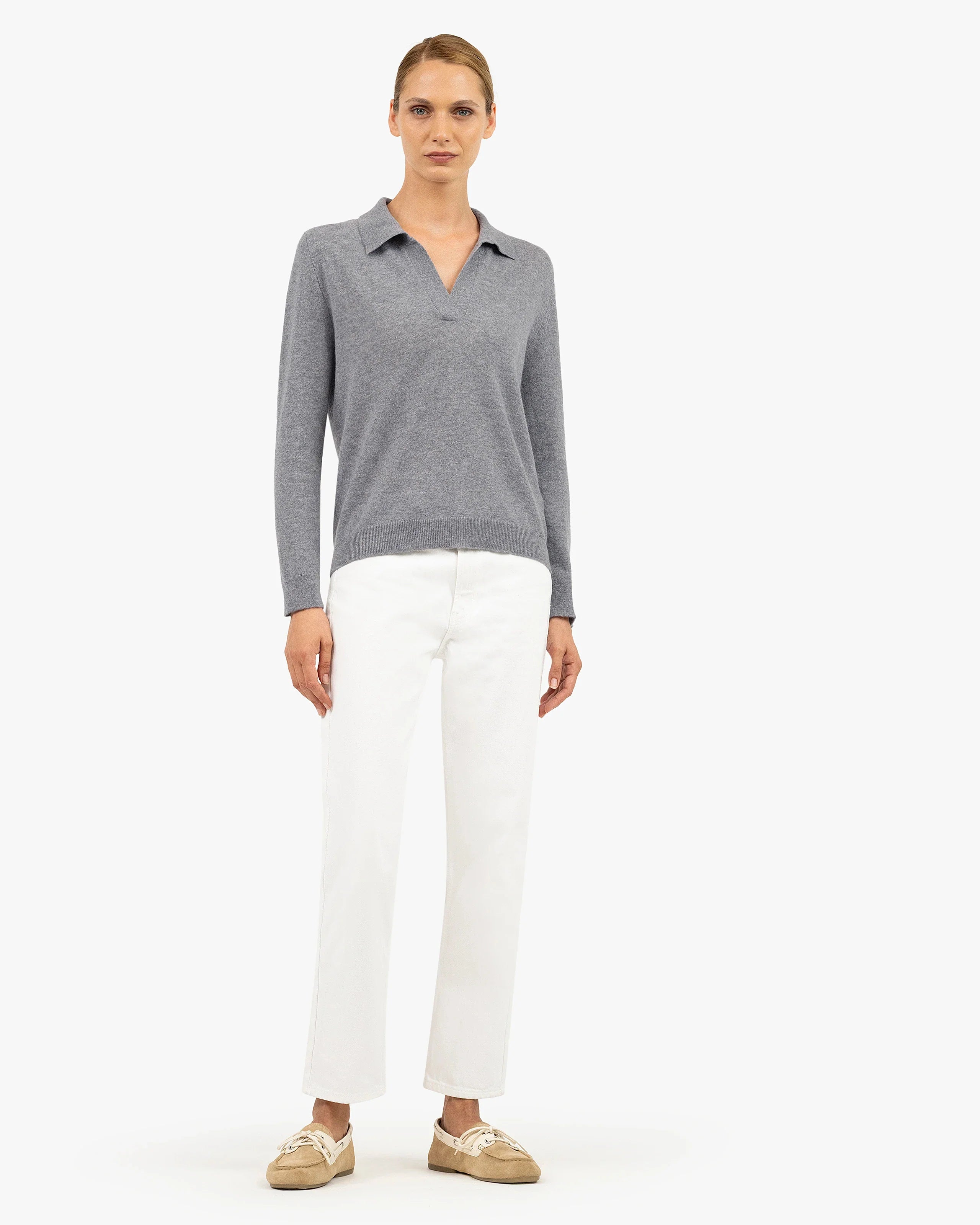Women's Stresa Polo Sweater - Grey