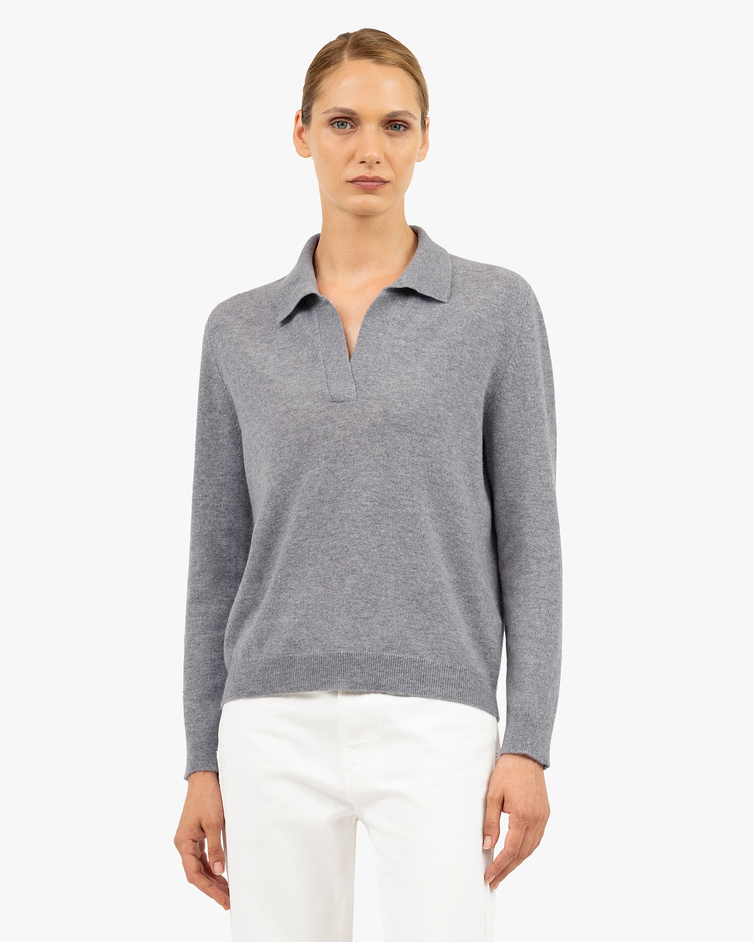 Women's Stresa Polo Sweater - Grey