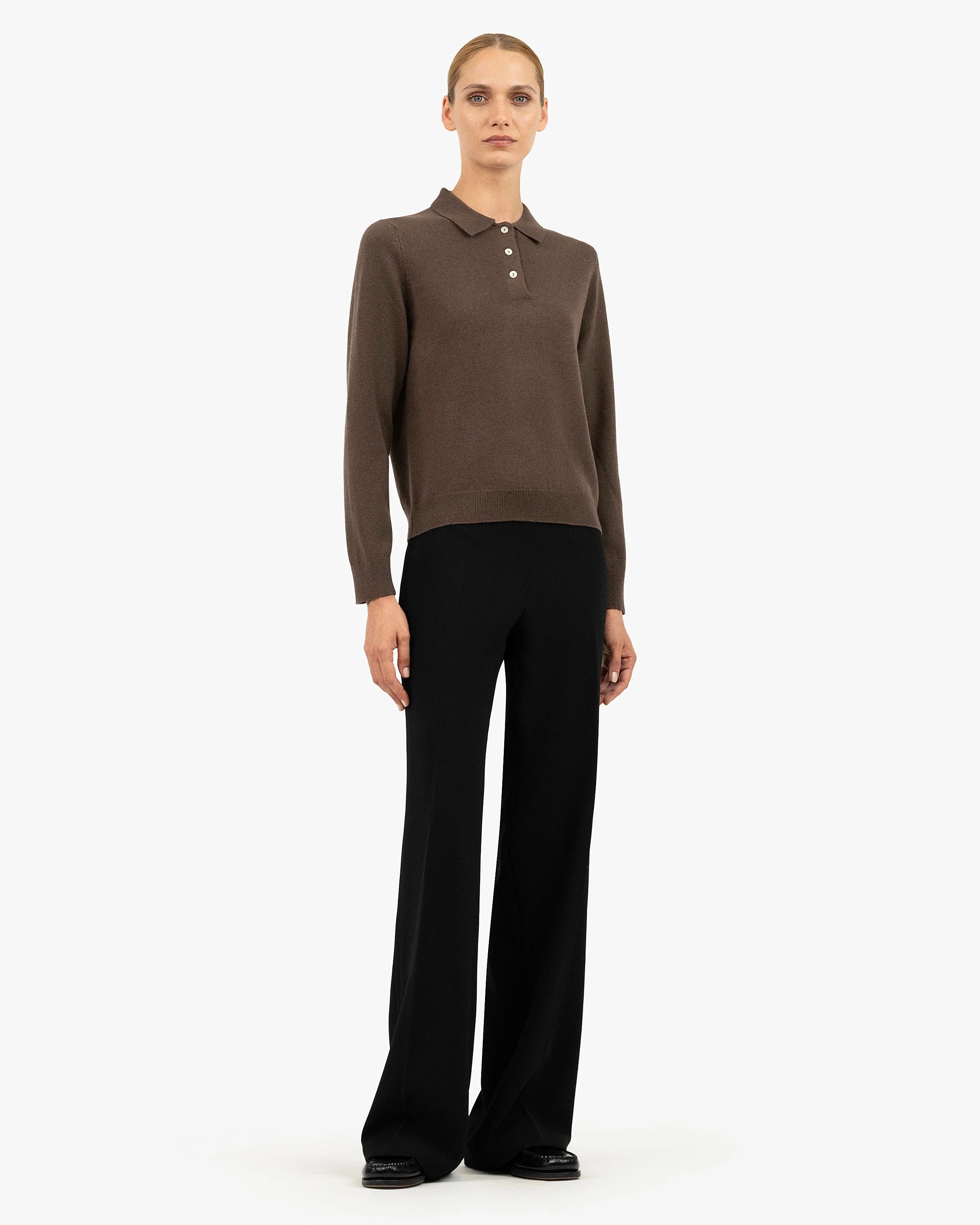 Women's Tribeca Polo Sweater - Brown