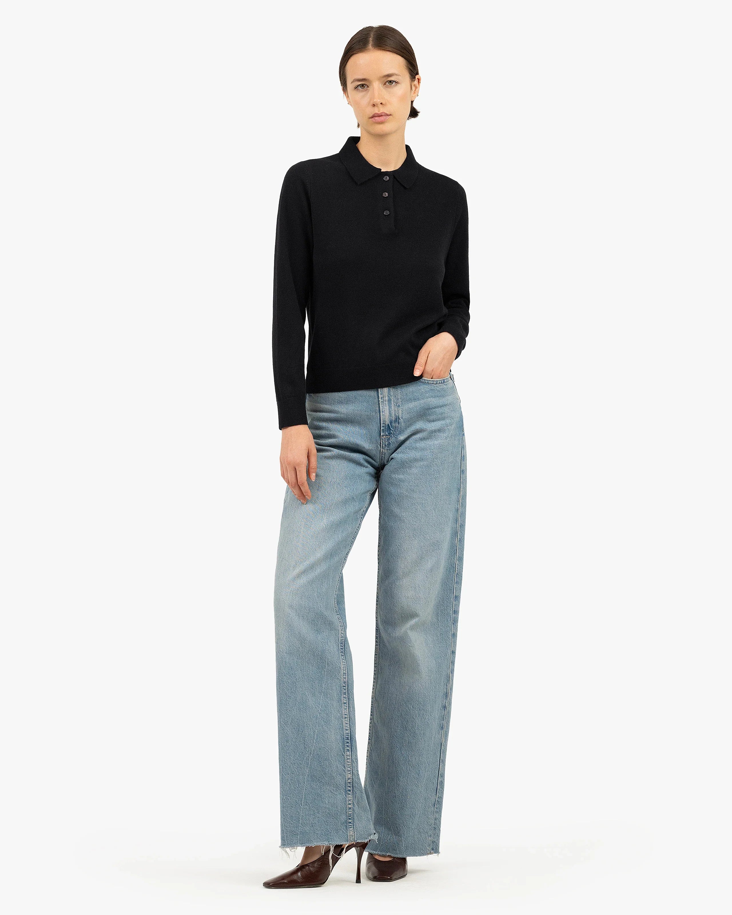 Women's Tribeca Polo Sweater - Black
