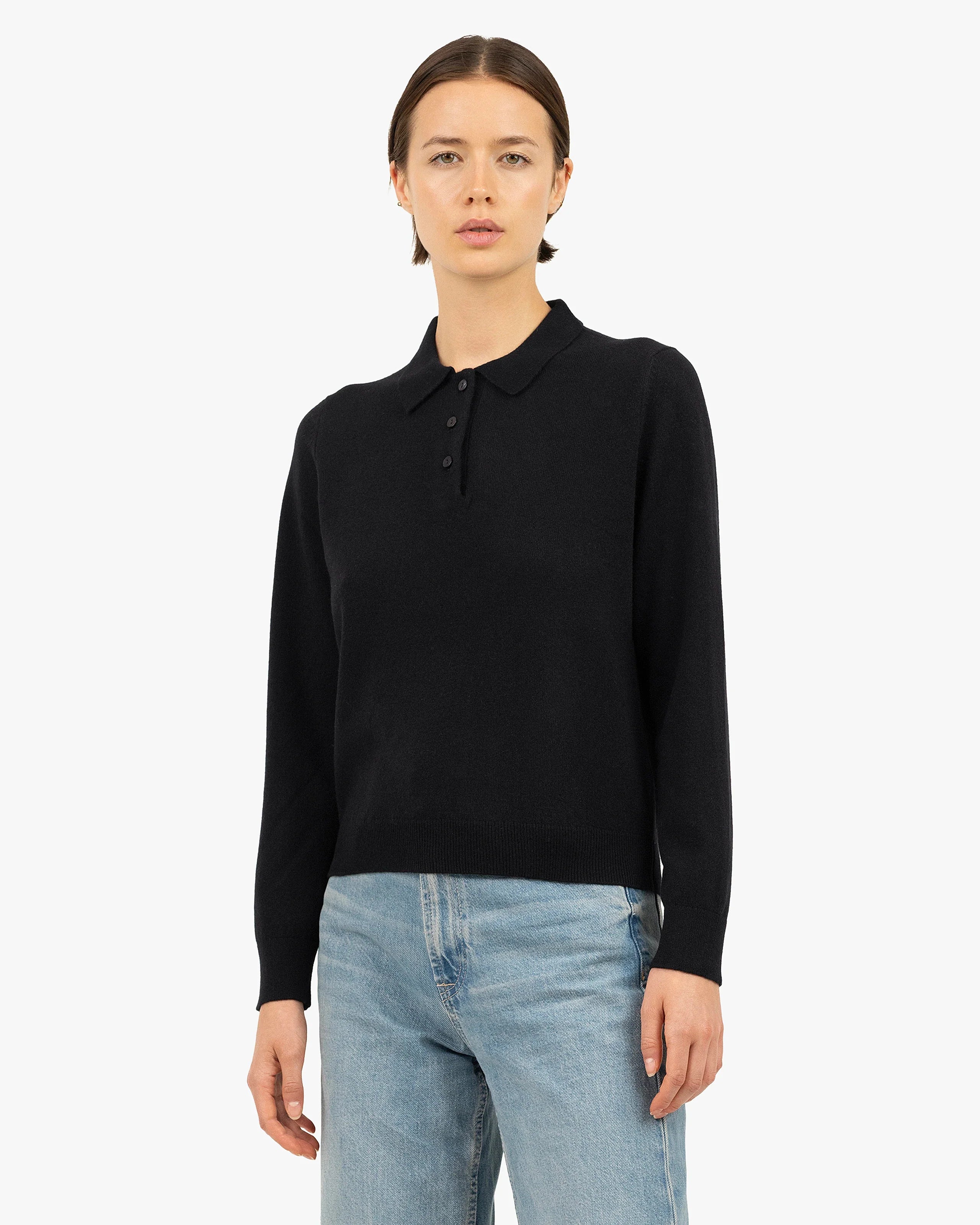 Women's Tribeca Polo Sweater - Black
